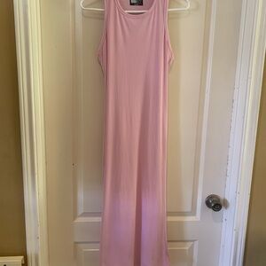 Beach Riot Sport Pink Ribbed Sleeveless Tank Dress